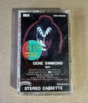 Sealed KISS Gene Simmons Solo Album Cassette Tape